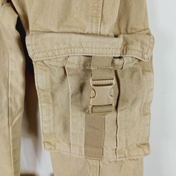 Forever 21 Cargo Pants Womens L Khaki High Rise Y2K Parachute Streetwear - Picture 5 of 11